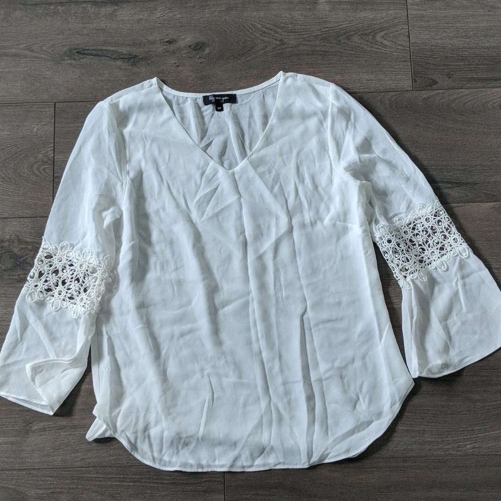 Lily Morgan 💕2/$30 💕White Blouse | Small Womens